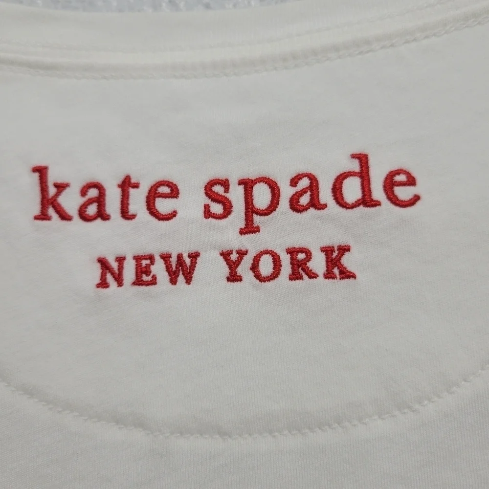 Kate Spade Rainbow Pride Heart Patch T Shirt Size Medium
